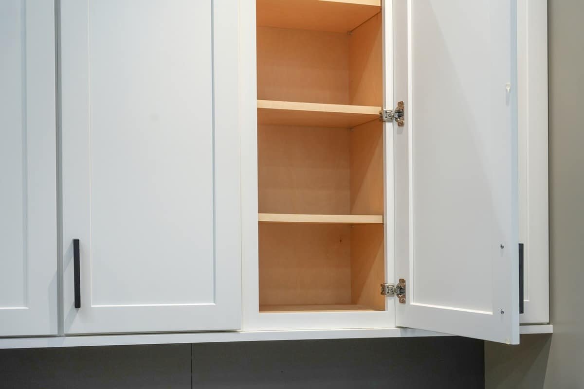 close up on kitchen wooden cabinet, kitchen furniture